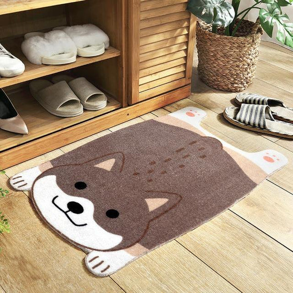 Cute Shiba Inu Bathroom Floor Mat - Limited Edition