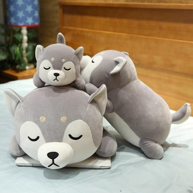Fortuning's JDS Shiba Inu Plush 13.7” Cute Stuffed Animals Kawaii
