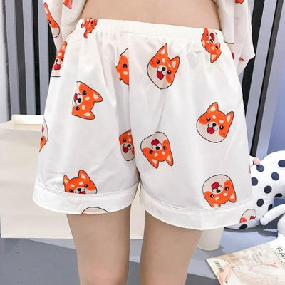 The shorts of a shiba designed pajama set