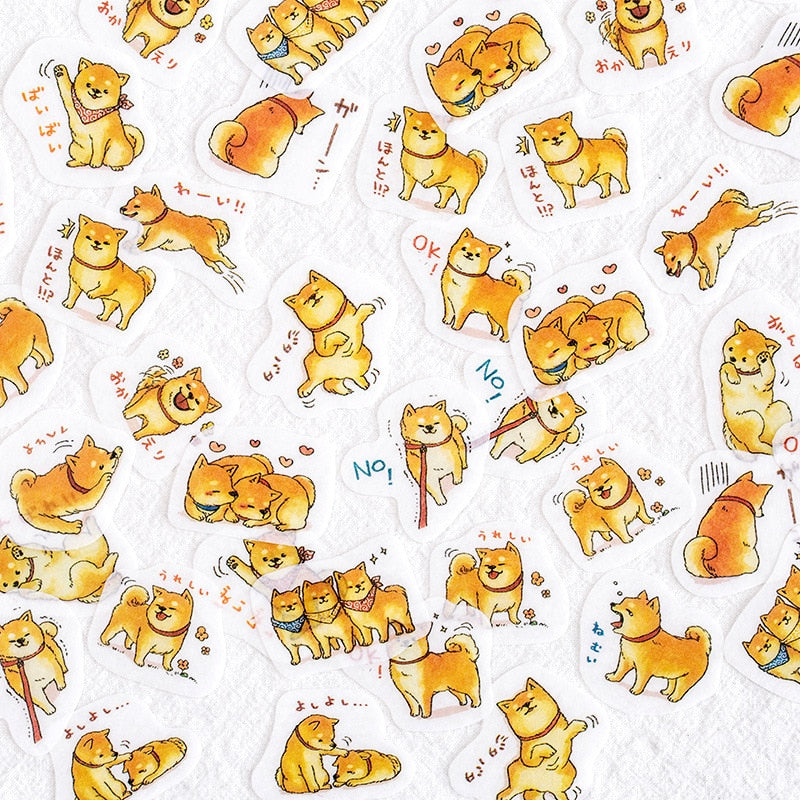 Shibas with ok and no in stickers