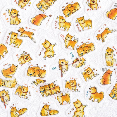 Shibas with ok and no in stickers
