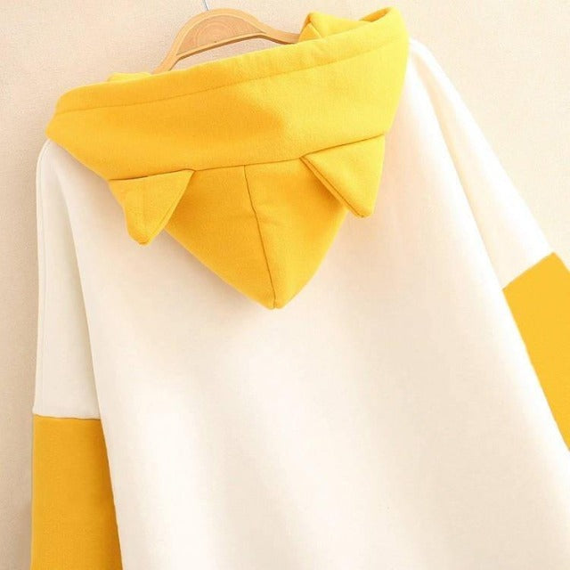 Shiba inu hood with ears on them