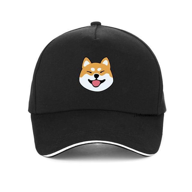 Black shiba cap with white rim