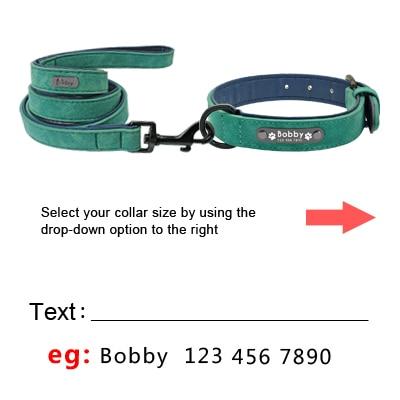 Green shiba personalized dog collar