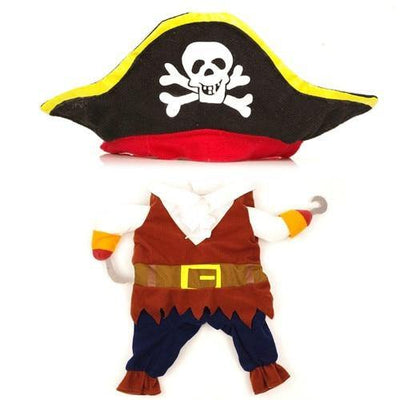 Shiba pirate costume, with hat and belt and hooks