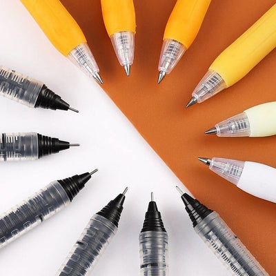 12 pens pointing inward on each other