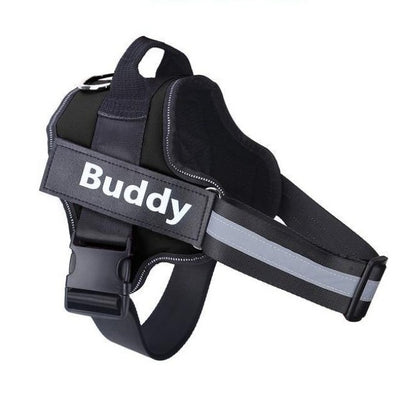 Black harness for shiba inu with handle