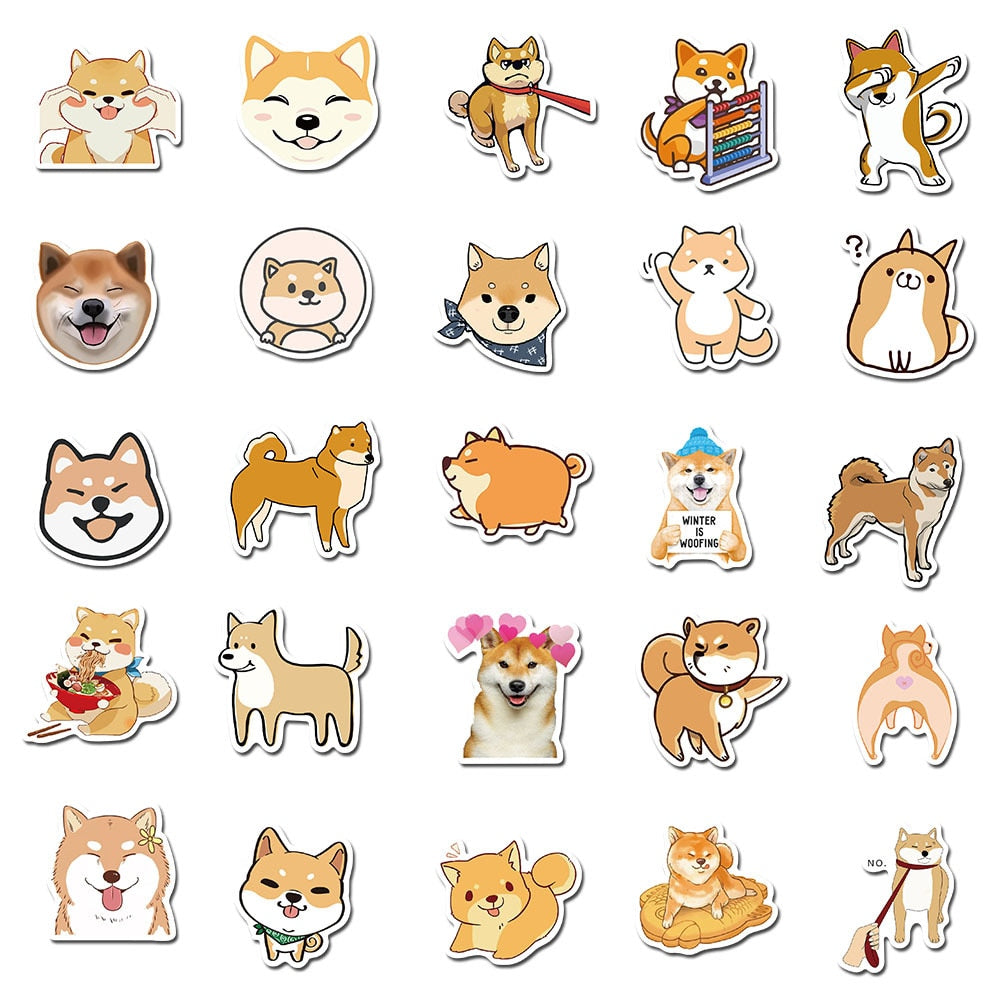 5x5 shiba stickers