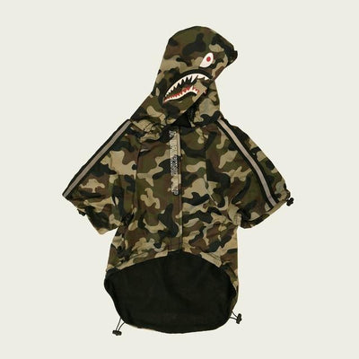 dog coat in a camouflage design