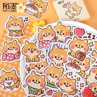 45 pcs/box Shiba Inu's World Stationery Stickers