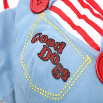 Good dogs written on a halloween costume