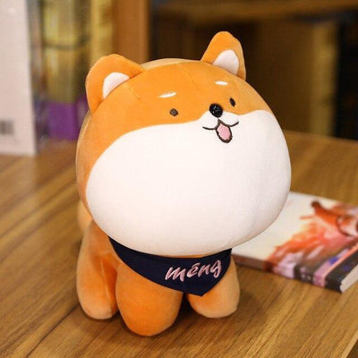 A shiba dog with a round face and a smile called Meng