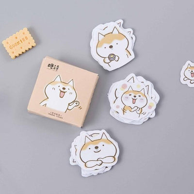 shiba inu stickers telegram shows them on grey background